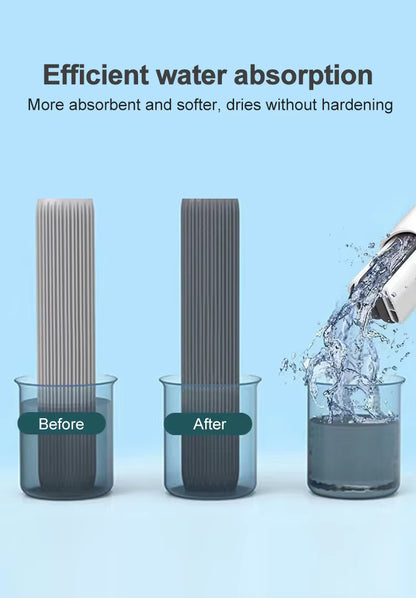 Portable Mini Self Squeeze Cleaning Mop Wet and Dry Use Sponge Mop for Bathroom, Kitchen, Desktop, Glass, Living Room, Car