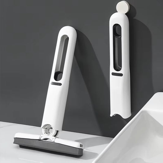 Mopa portátil mini autoexprimible para limpieza en seco y húmedo. Ideal para baño, cocina, escritorio, cristales, salón y coche.